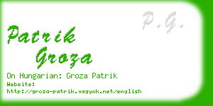 patrik groza business card